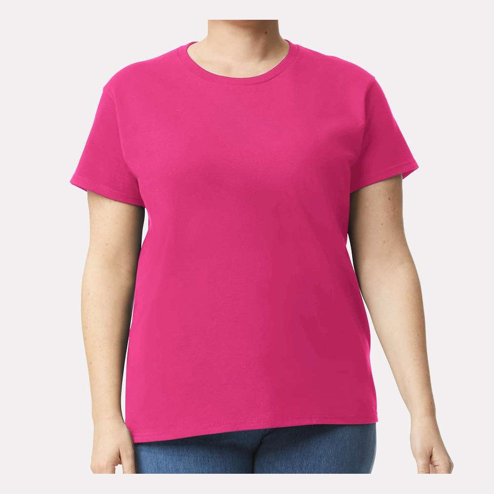 Gildan Women's Ultra Cotton® T-Shirt - Heliconia - On Model Front