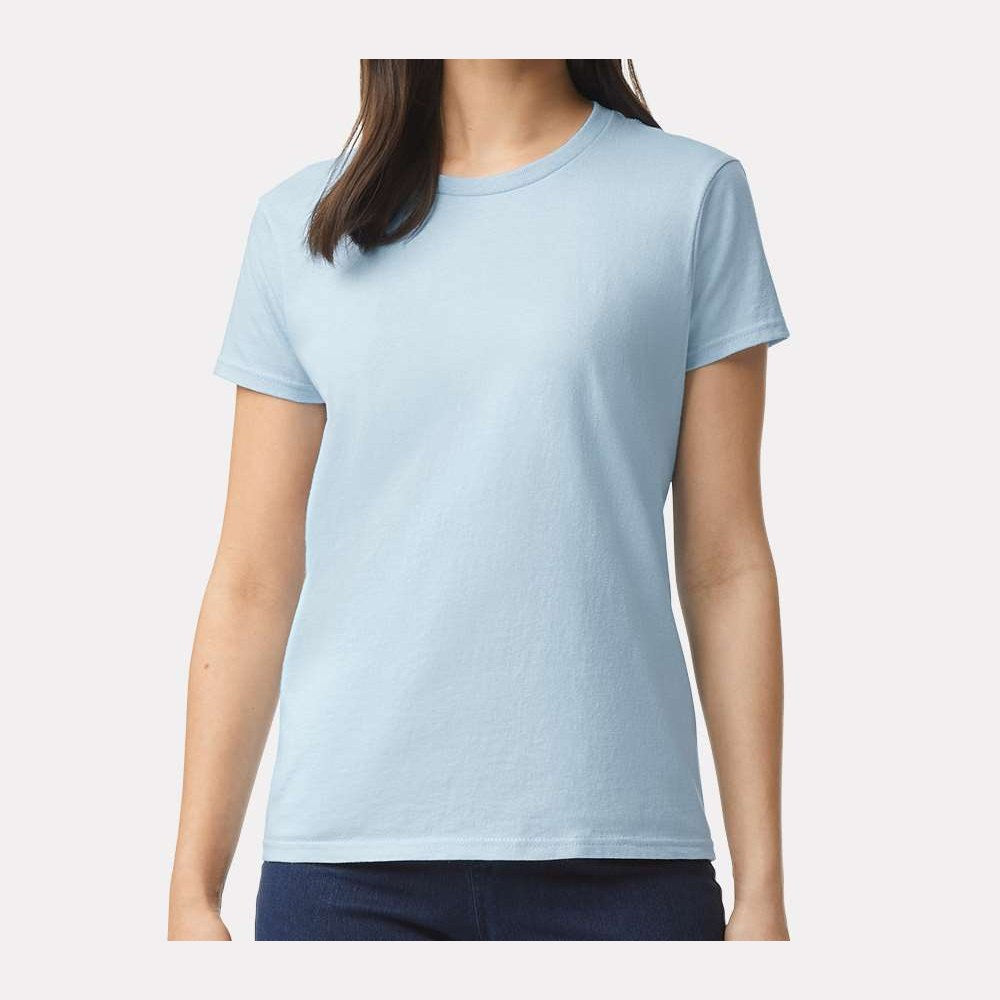 Gildan Women's Ultra Cotton® T-Shirt - Light Blue - On Model Front
