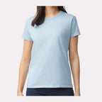 Gildan Women's Ultra Cotton® T-Shirt - Light Blue - On Model Front