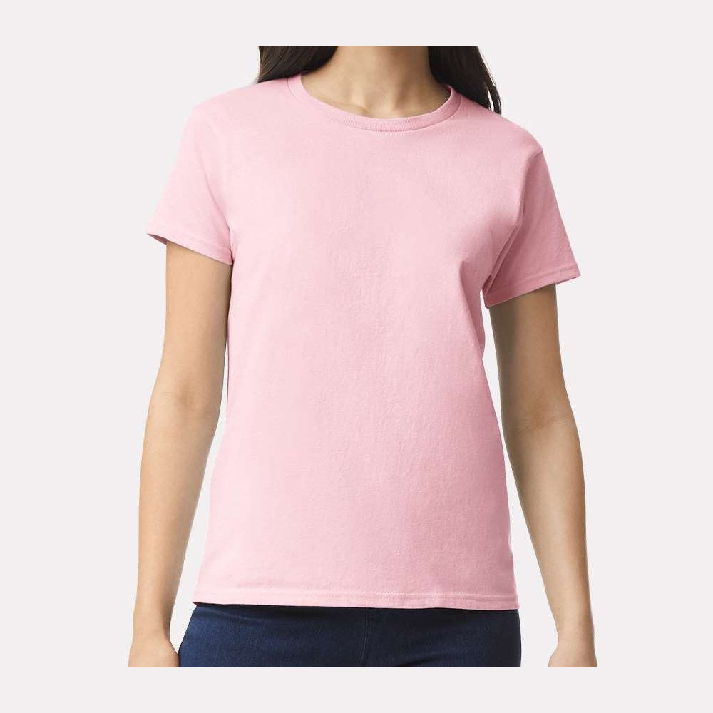 Gildan Women's Ultra Cotton® T-Shirt - Light Pink - On Model Front