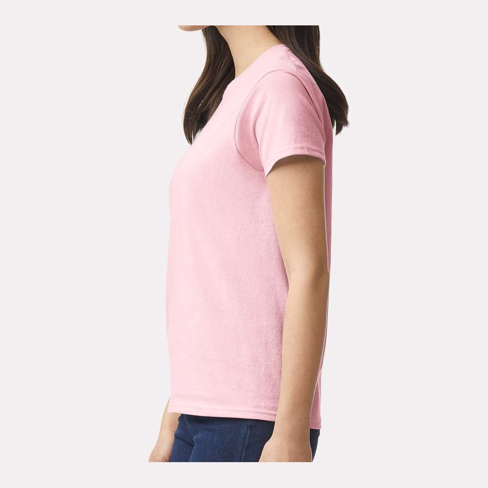 Gildan Women's Ultra Cotton® T-Shirt - Light Pink - On Model Side