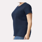 Gildan Women's Ultra Cotton® T-Shirt - Navy - On Model Side