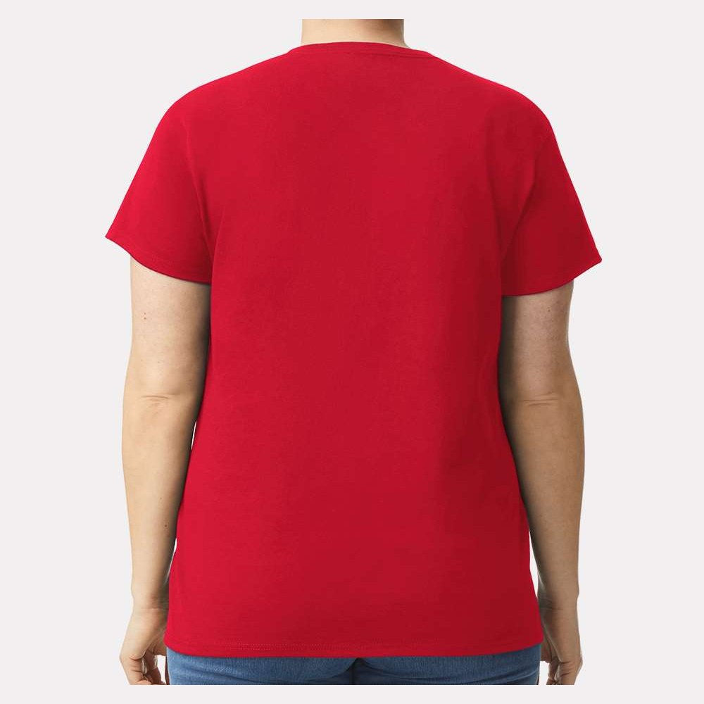 Gildan Women's Ultra Cotton® T-Shirt - Red - On Model Back