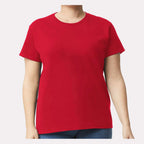 Gildan Women's Ultra Cotton® T-Shirt - Red - On Model Front