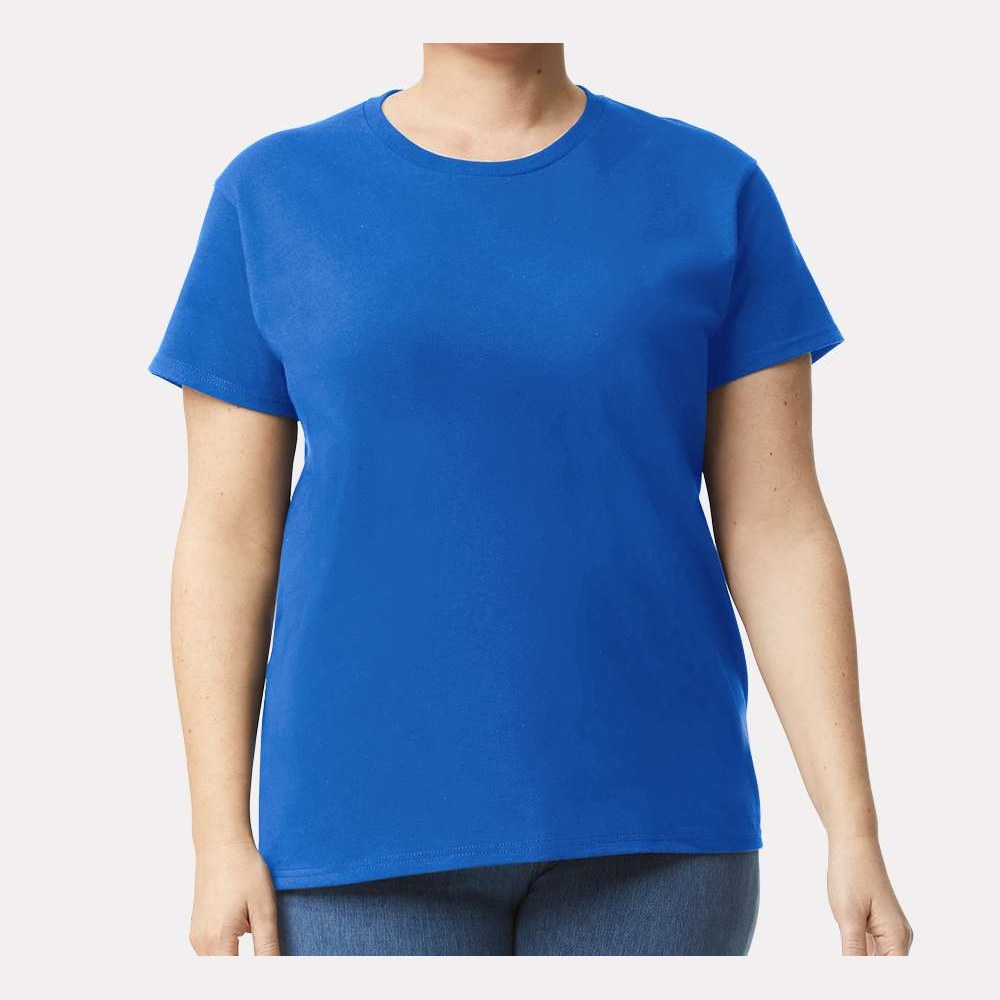 Gildan Women's Ultra Cotton® T-Shirt - Royal - On Model Front