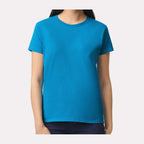 Gildan Women's Ultra Cotton® T-Shirt - Sapphire - On Model Front