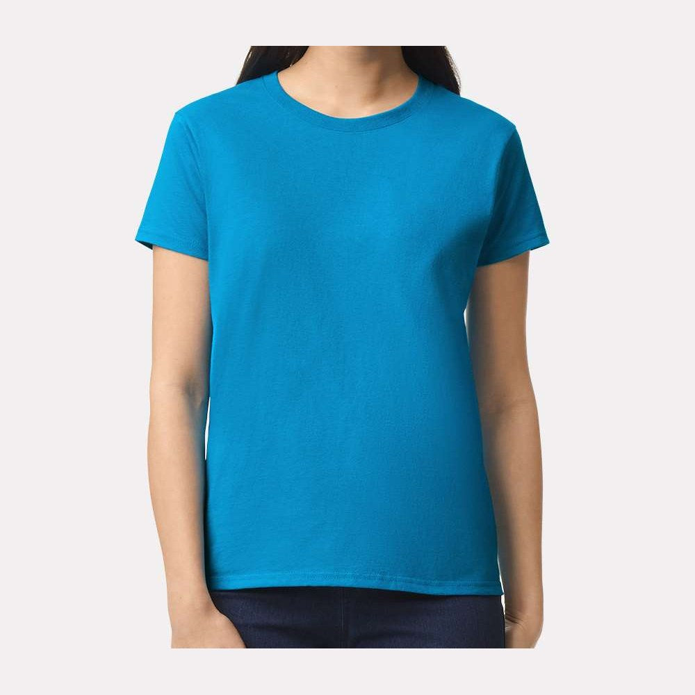 Gildan Women's Ultra Cotton® T-Shirt - Sapphire - On Model Front