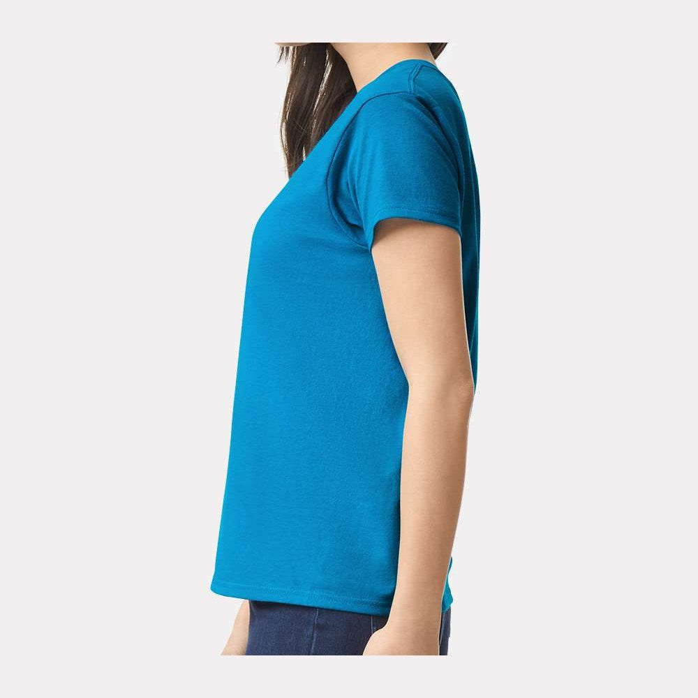 Gildan Women's Ultra Cotton® T-Shirt - Sapphire - On Model Side
