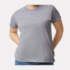 Gildan Women's Ultra Cotton® T-Shirt - Sport Grey - On Model Front