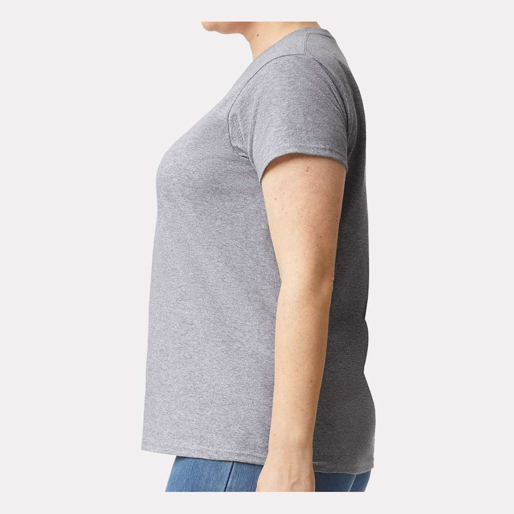 Gildan Women's Ultra Cotton® T-Shirt - Sport Grey - On Model Side