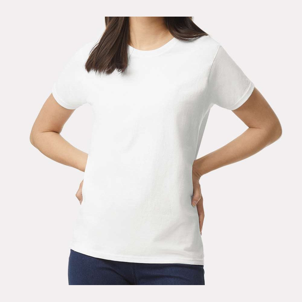 Gildan Women's Ultra Cotton® T-Shirt - White - On Model Front
