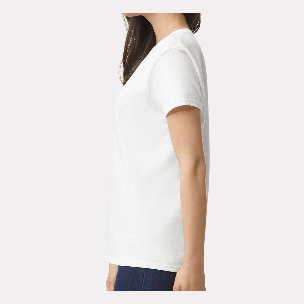 Gildan Women's Ultra Cotton® T-Shirt - White - On Model Side