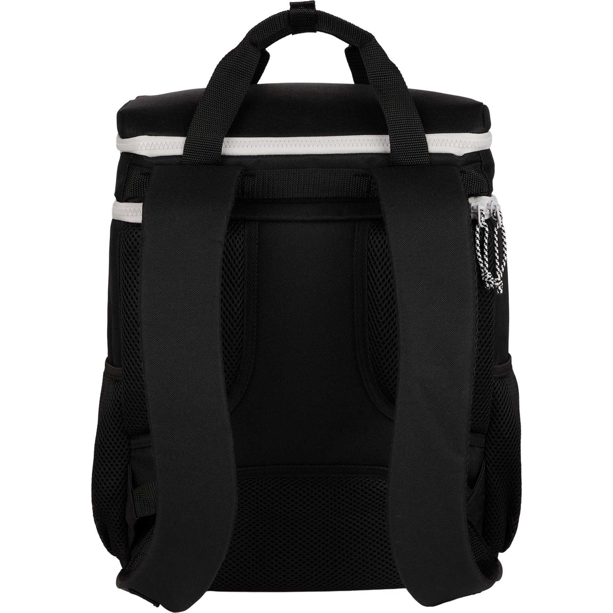 Glacial Recycled Backpack Cooler, 15 L Embroidery - Black - Back