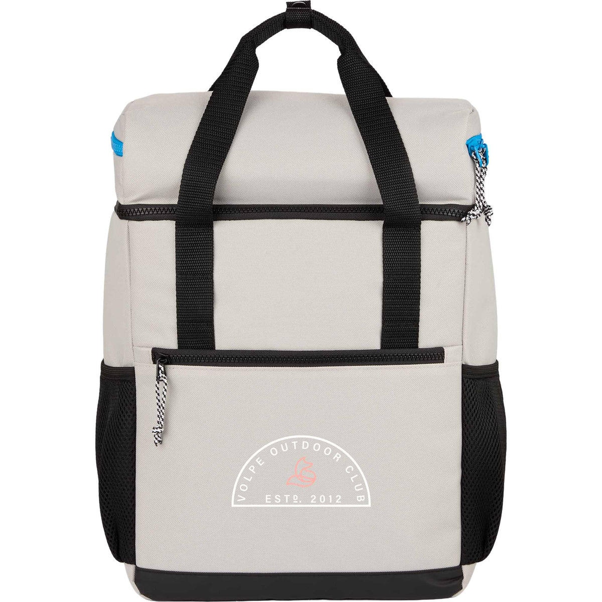 Glacial Recycled Backpack Cooler, 15 L Embroidery - Cream - Front