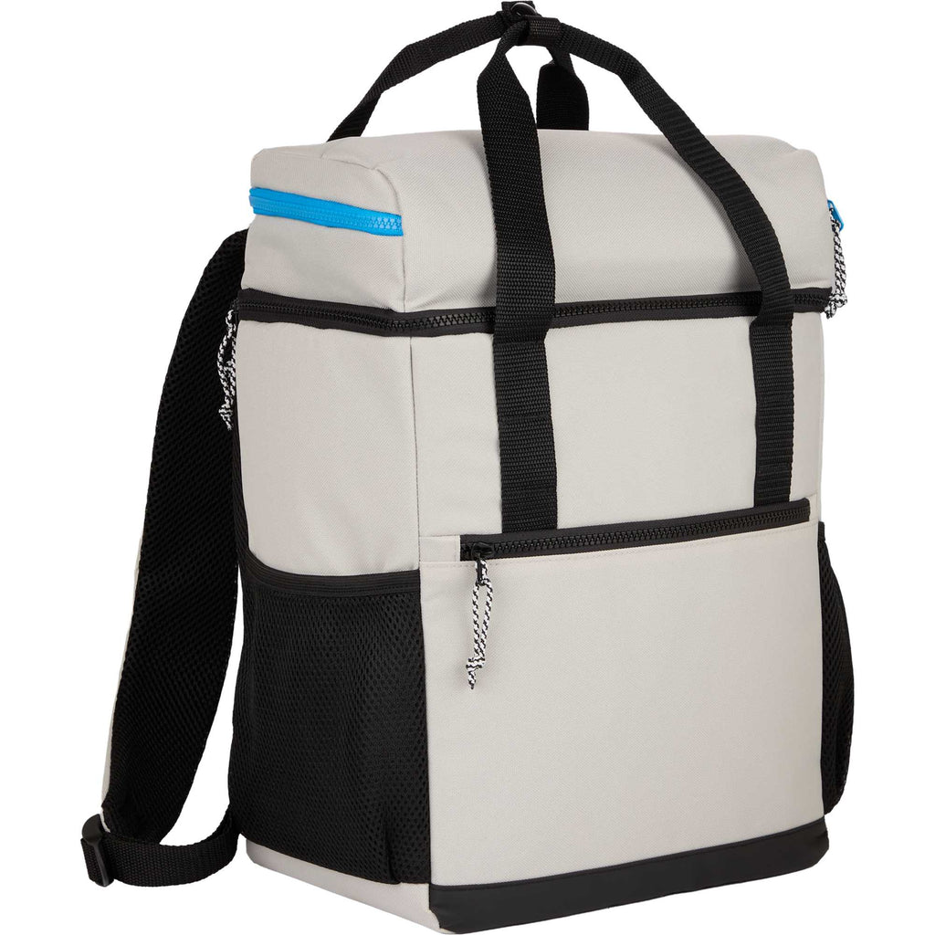 Glacial Recycled Backpack Cooler, 15 L Embroidery - Cream - Right Angle