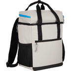 Glacial Recycled Backpack Cooler, 15 L Embroidery - Cream - Right Angle