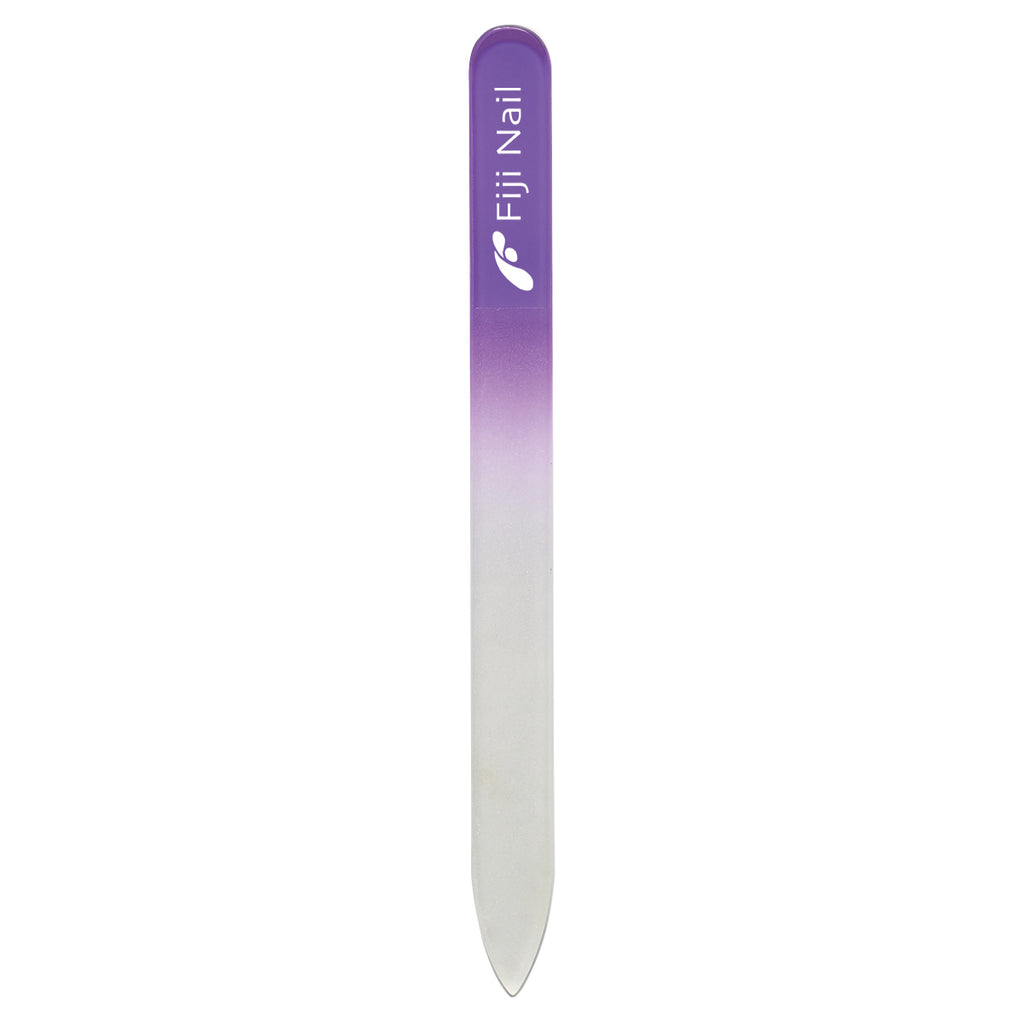 Glass Nail File in a Sleeve - Purple - Silk Screen