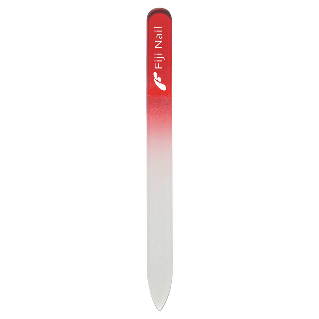 Glass Nail File in a Sleeve - Red - Silk Screen