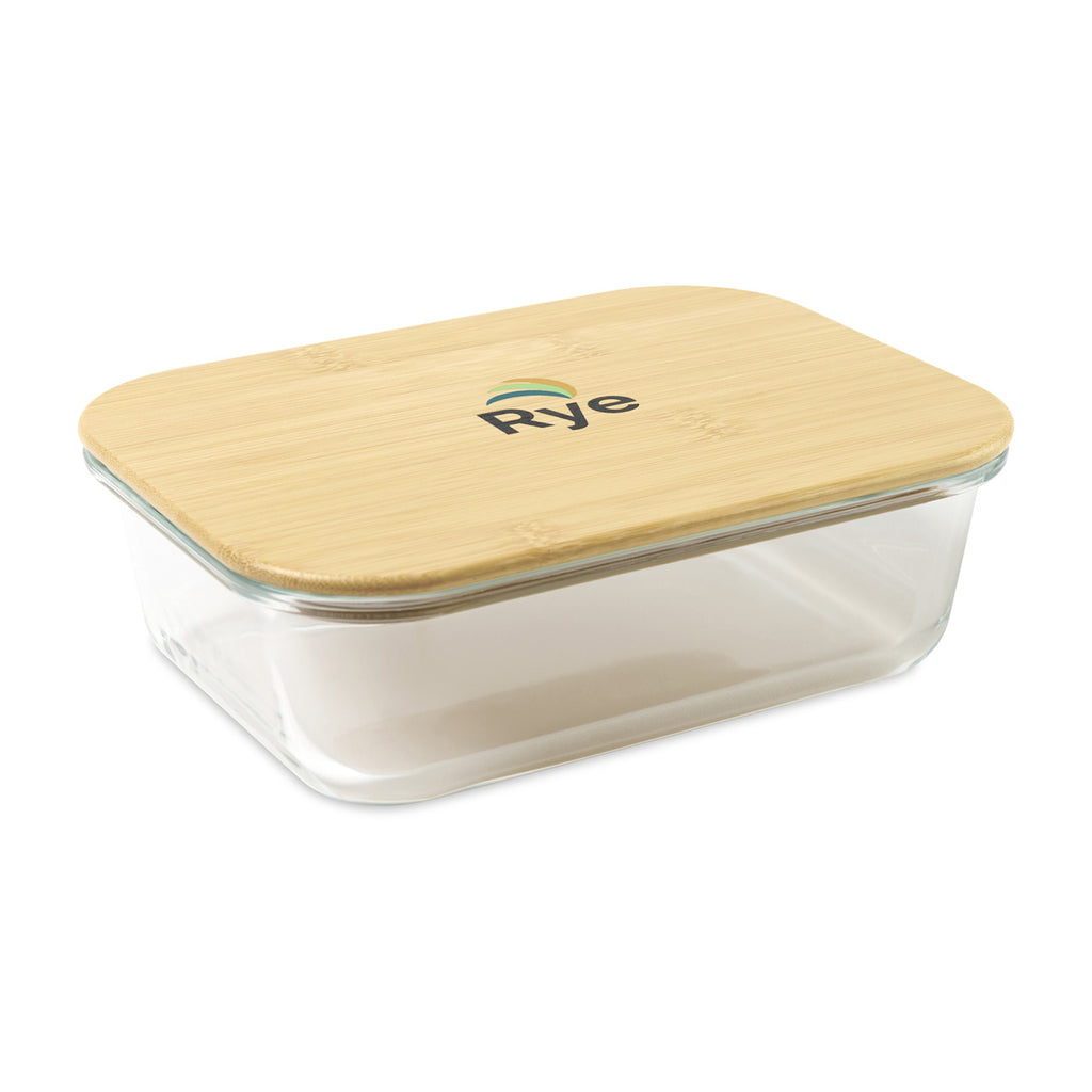 Glass Storage Container with Bamboo Lid, 4 Cups Full Color - Bamboo - View 1