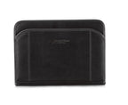 Global Zippered Leather Padfolio Debossing - Black - View 1