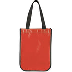 Gloss Laminated Gift Tote, 12 x 9 Inches - Red - Back