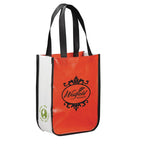 Gloss Laminated Gift Tote, 12 x 9 Inches - Red - Right Angle