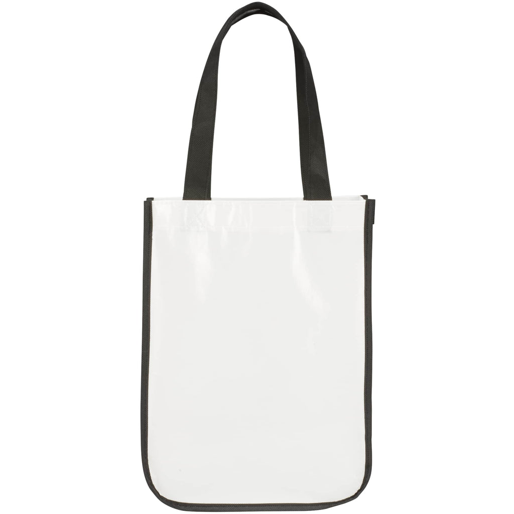 Gloss Laminated Gift Tote, 12 x 9 Inches - White - Back