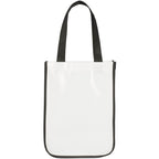 Gloss Laminated Gift Tote, 12 x 9 Inches - White - Back