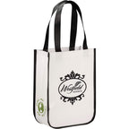 Gloss Laminated Gift Tote, 12 x 9 Inches - White - Right Angle