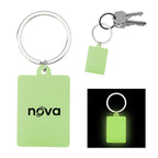 Glow in the Dark Keychain, Rectangular - Green Glow - Pad Print