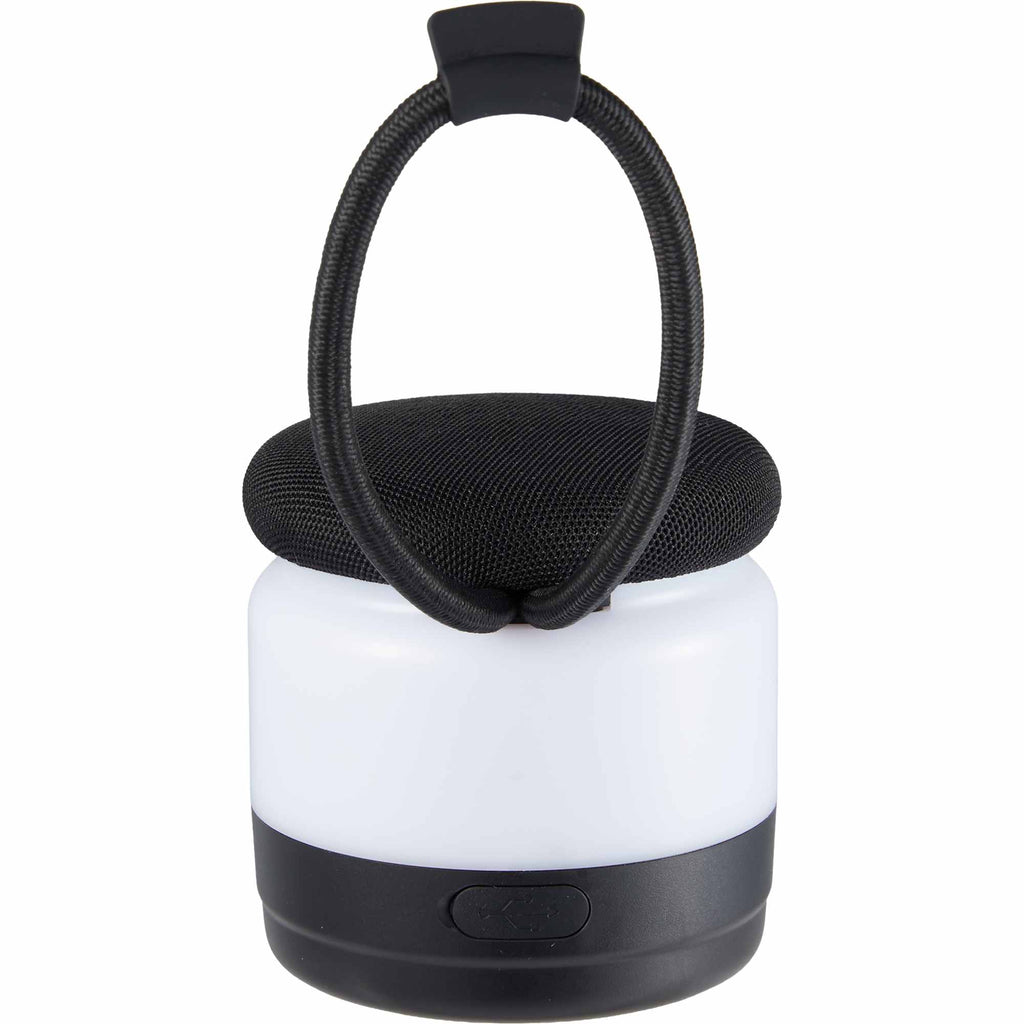 Glow Jam Fabric Party Speaker with RGB Lights - Black - Back