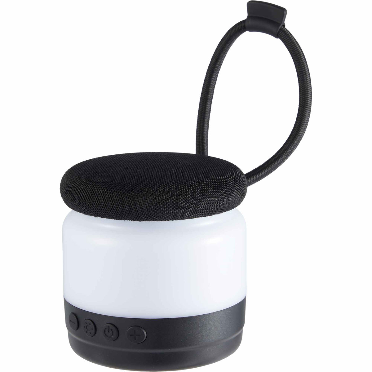 Glow Jam Fabric Party Speaker with RGB Lights - Black - Left Angle