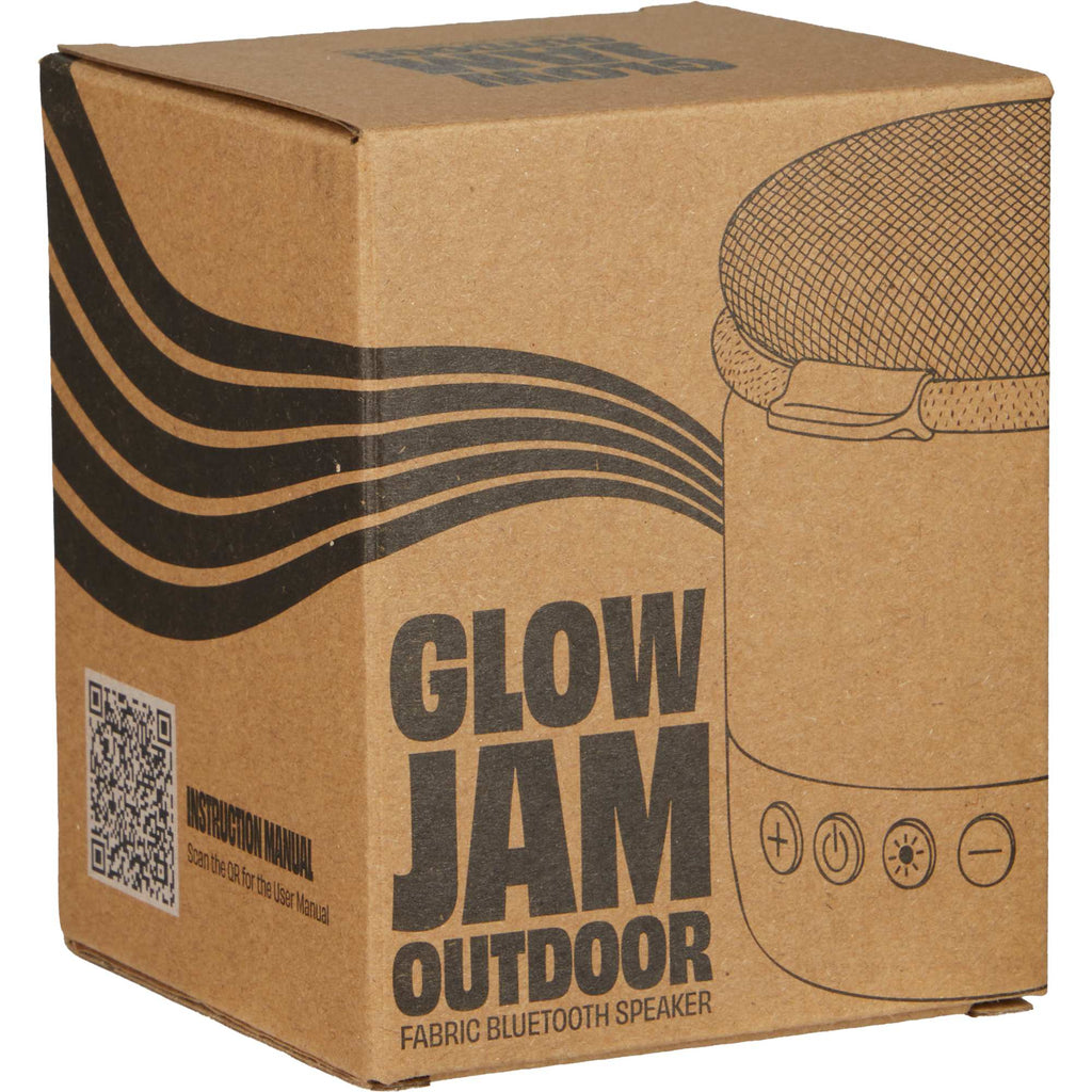 Glow Jam Fabric Party Speaker with RGB Lights - Black - Packaging