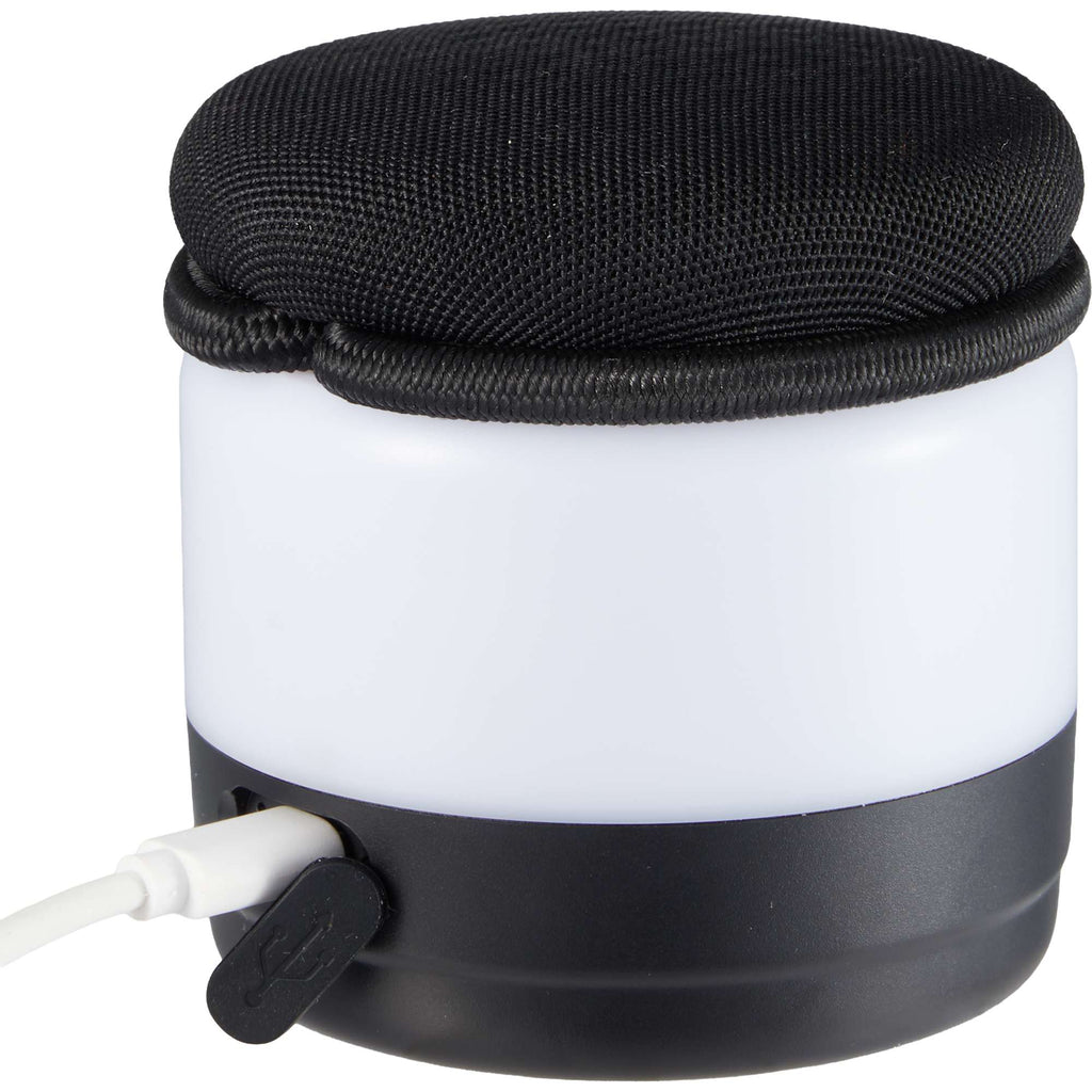 Glow Jam Fabric Party Speaker with RGB Lights - Black - Right Angle 2