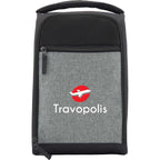 Golf and Travel Shoe Bag in Recycled Polyester Embroidery - Graphite - Front