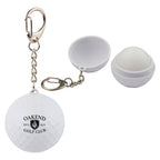 Golf Ball Lip Balm Keychain with SPF 15 - White - Default