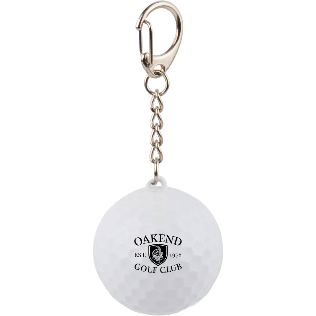 Golf Ball Lip Balm Keychain with SPF 15 - White - Front
