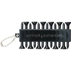 Golf Buddy Kit with 12 Tees and Ball Markers - Black - Front