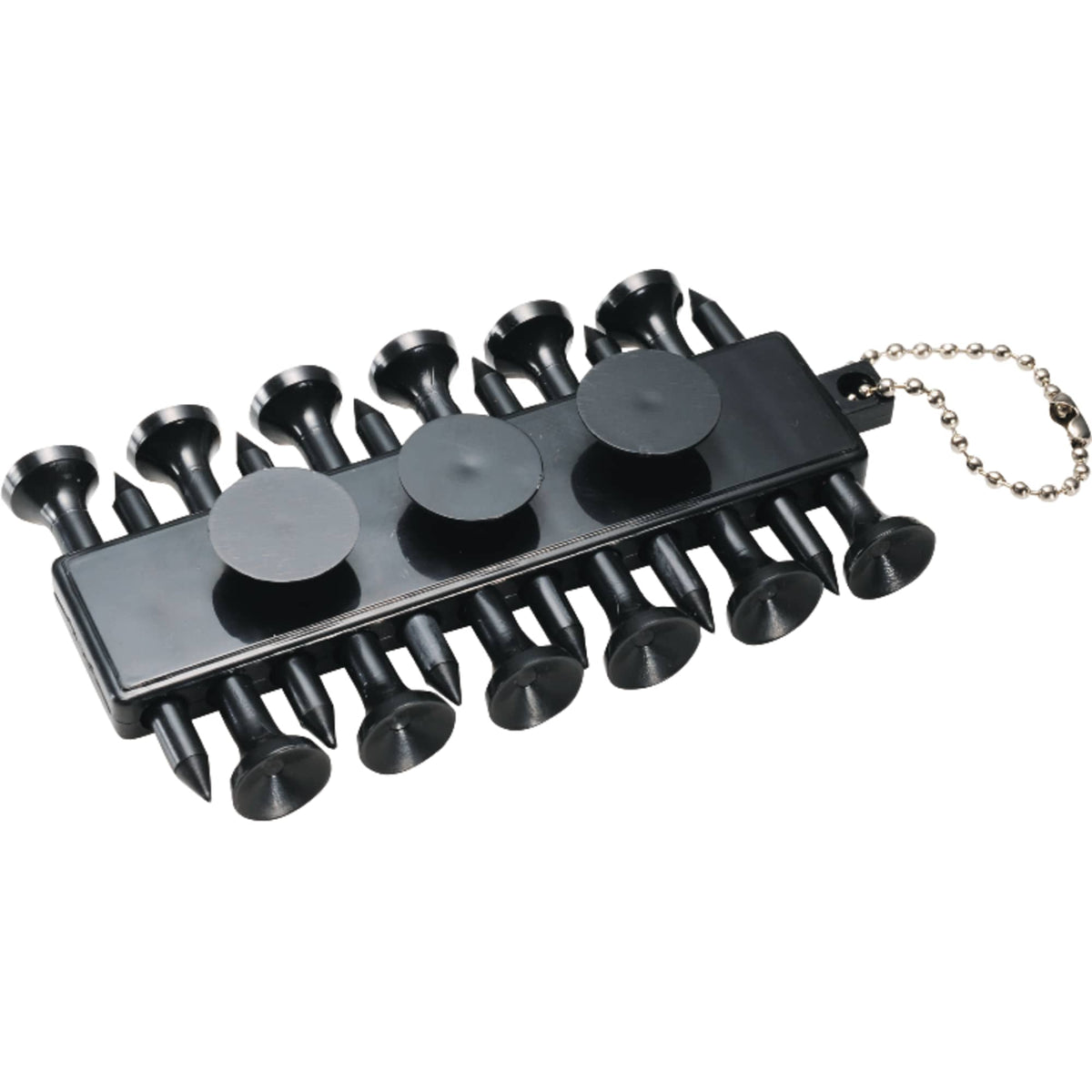 Golf Buddy Kit with 12 Tees and Ball Markers - Black - Photo