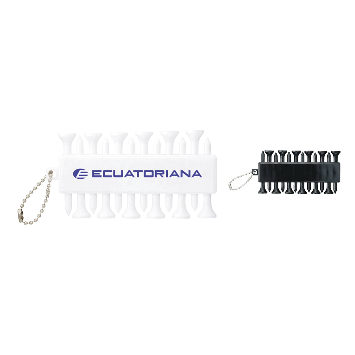 Golf Buddy Kit with 12 Tees and Ball Markers - White - Front Group