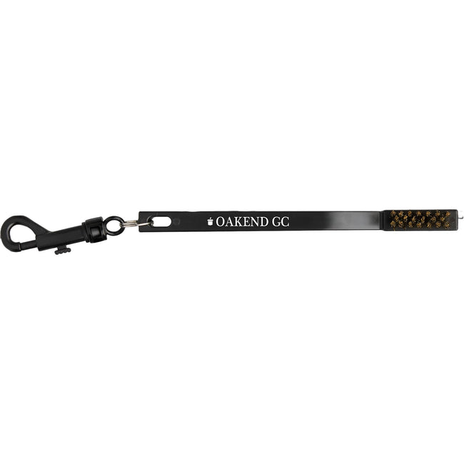 Golf Club Brush with Dual Bristles and Clip in Recycled Plastic