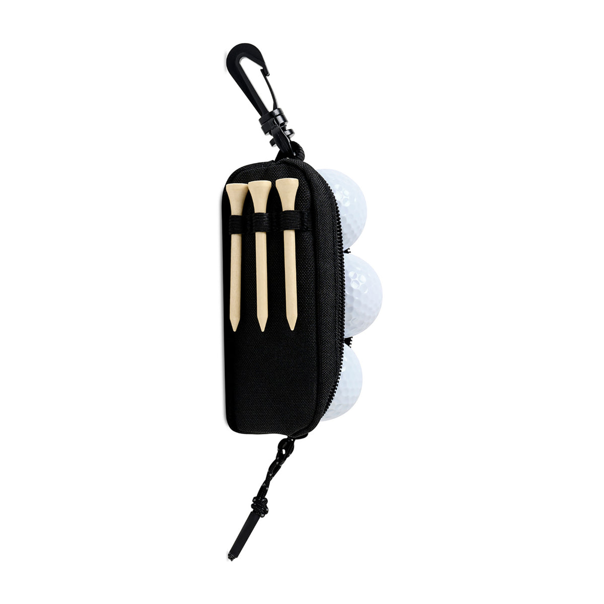 Golf Links Ball and Tee Caddy in Recycled PET Transfer - Black - View 2