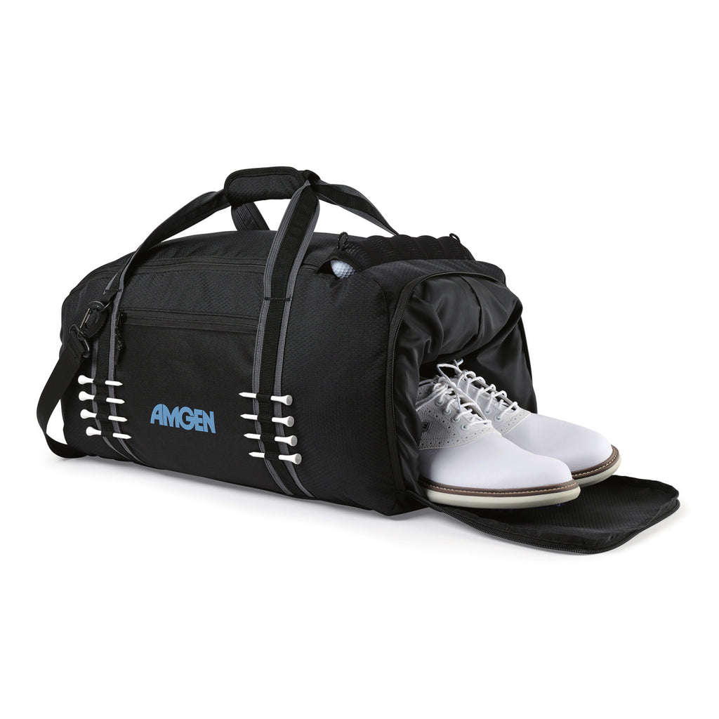 Golf Links Duffel Bag with Shoe Tunnel Transfer - Black - View 1