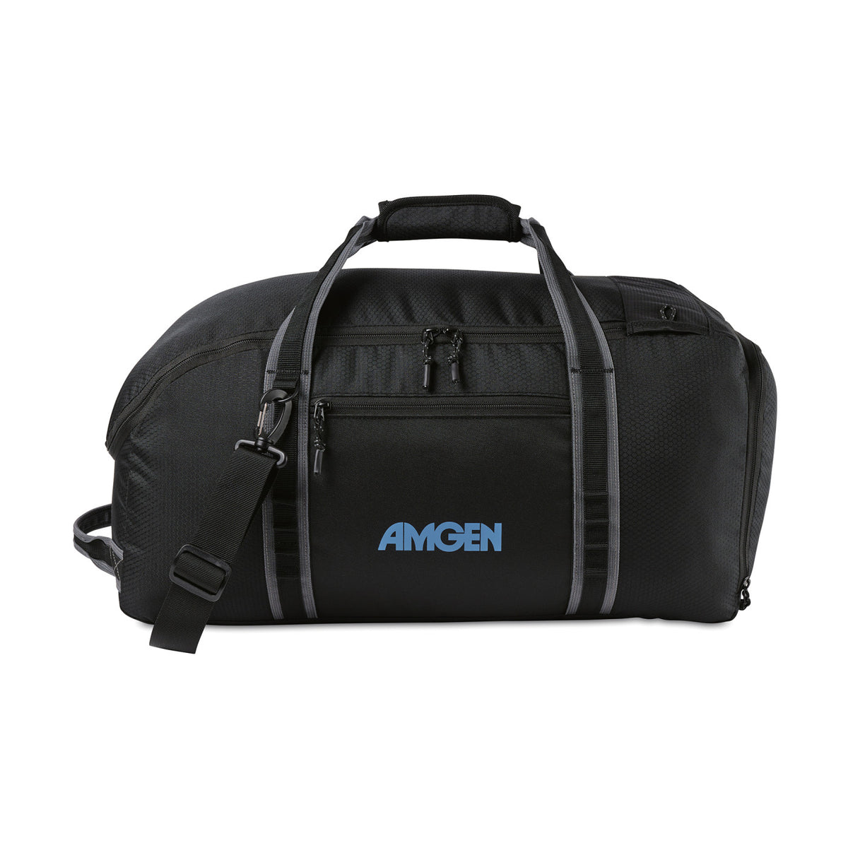 Golf Links Duffel Bag with Shoe Tunnel Transfer - Black - View 2