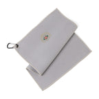 Golf Links Waffle Towel with Carabiner, 12 x 18 Inches Transfer - Light Gray - View 2