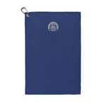 Golf Links Waffle Towel with Carabiner, 12 x 18 Inches Transfer - Royal Blue - View 1