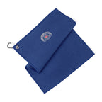 Golf Links Waffle Towel with Carabiner, 12 x 18 Inches Transfer - Royal Blue - View 2