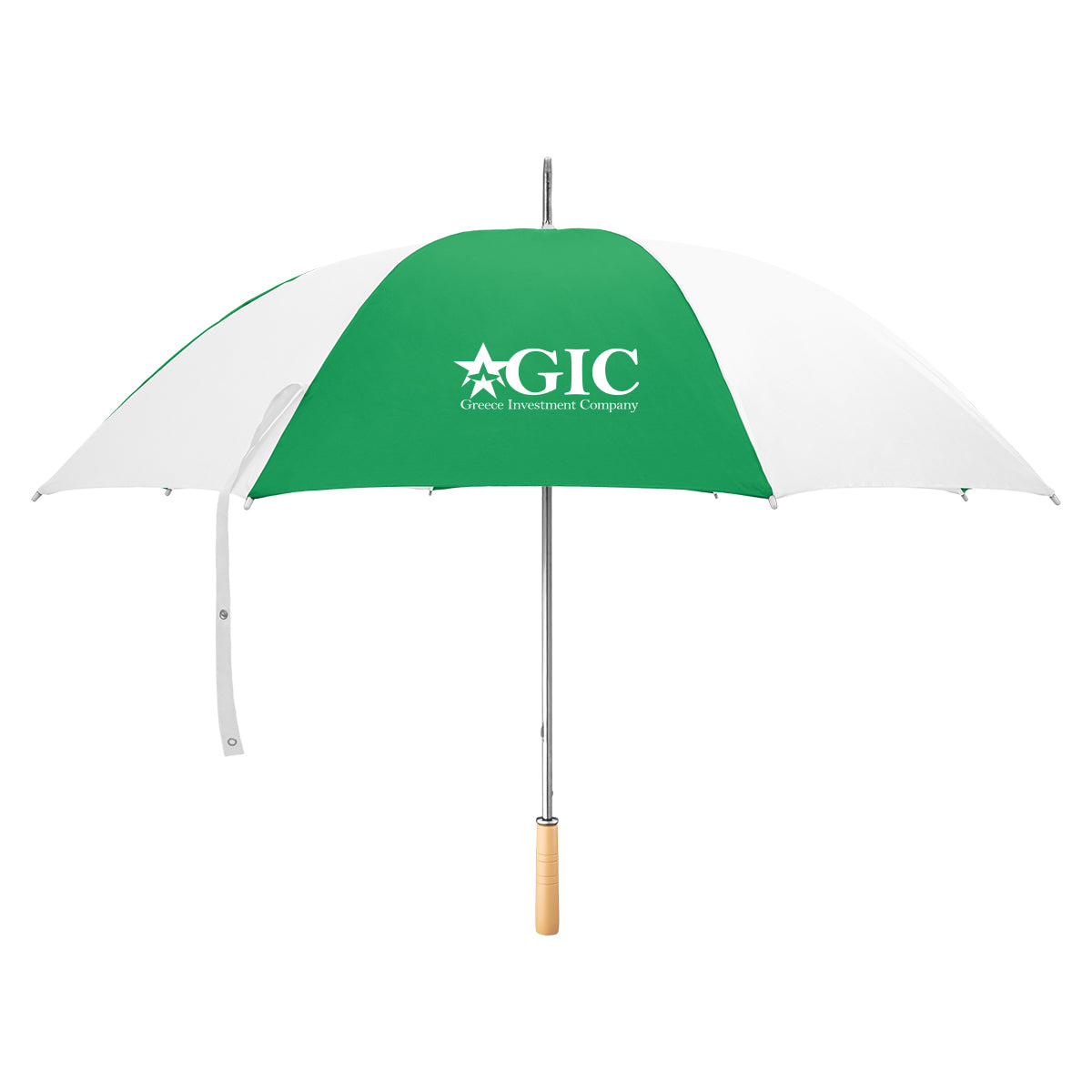 Golf Umbrella, 60 Inch Arc - Green - Silk Screen