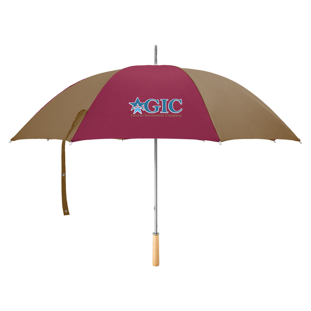 Golf Umbrella, 60 Inch Arc - Maroon - Colorbrite