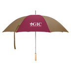 Golf Umbrella, 60 Inch Arc - Maroon - Silk Screen